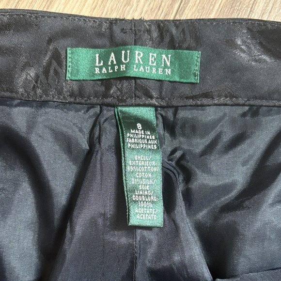 Ralph Lauren Elegant Black Satin Pants - Picture 2 of 4